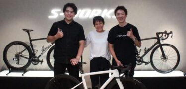 井出樹里選手のTarmac SL8をメンテナンスさせていただきました