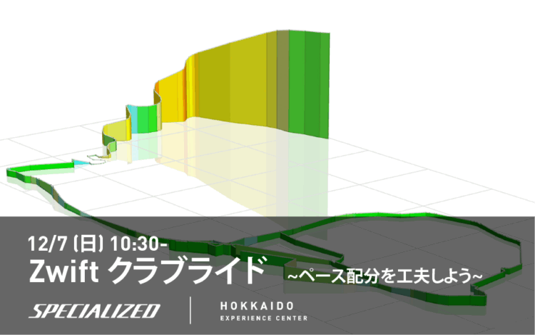 12/7(日) Zwiftクラブライド – 平坦を走って山頂ゴールを目指そう！-