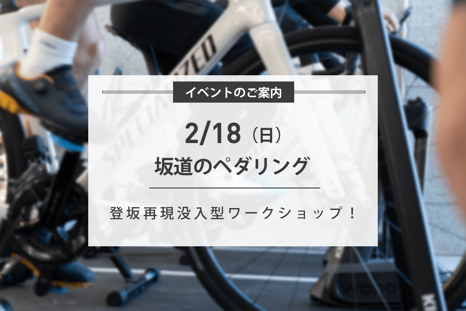 2/18(日) 坂道のペダリング体験会